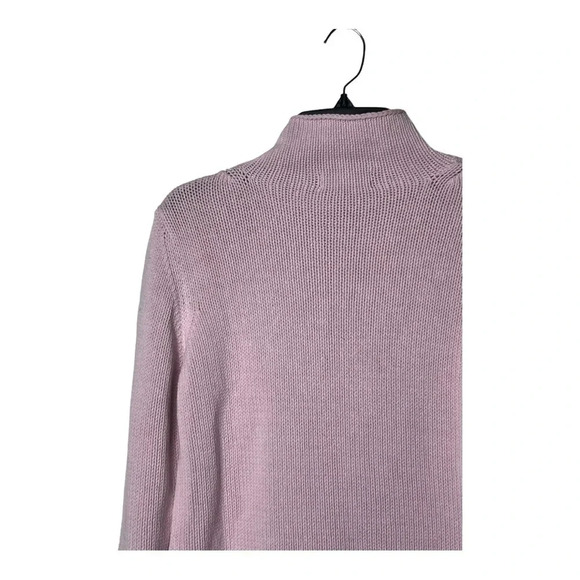 1615. EDDIE BAUER TURTLE NECK SWEATER PINK IN COLOR‎ SIZE LARGE KNITTED - Picture 8 of 9